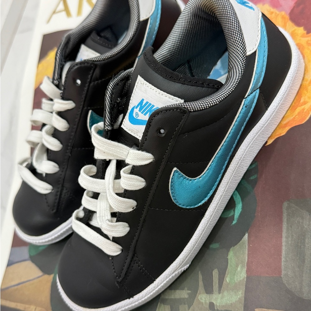 Nike Black and Blue Sneakers